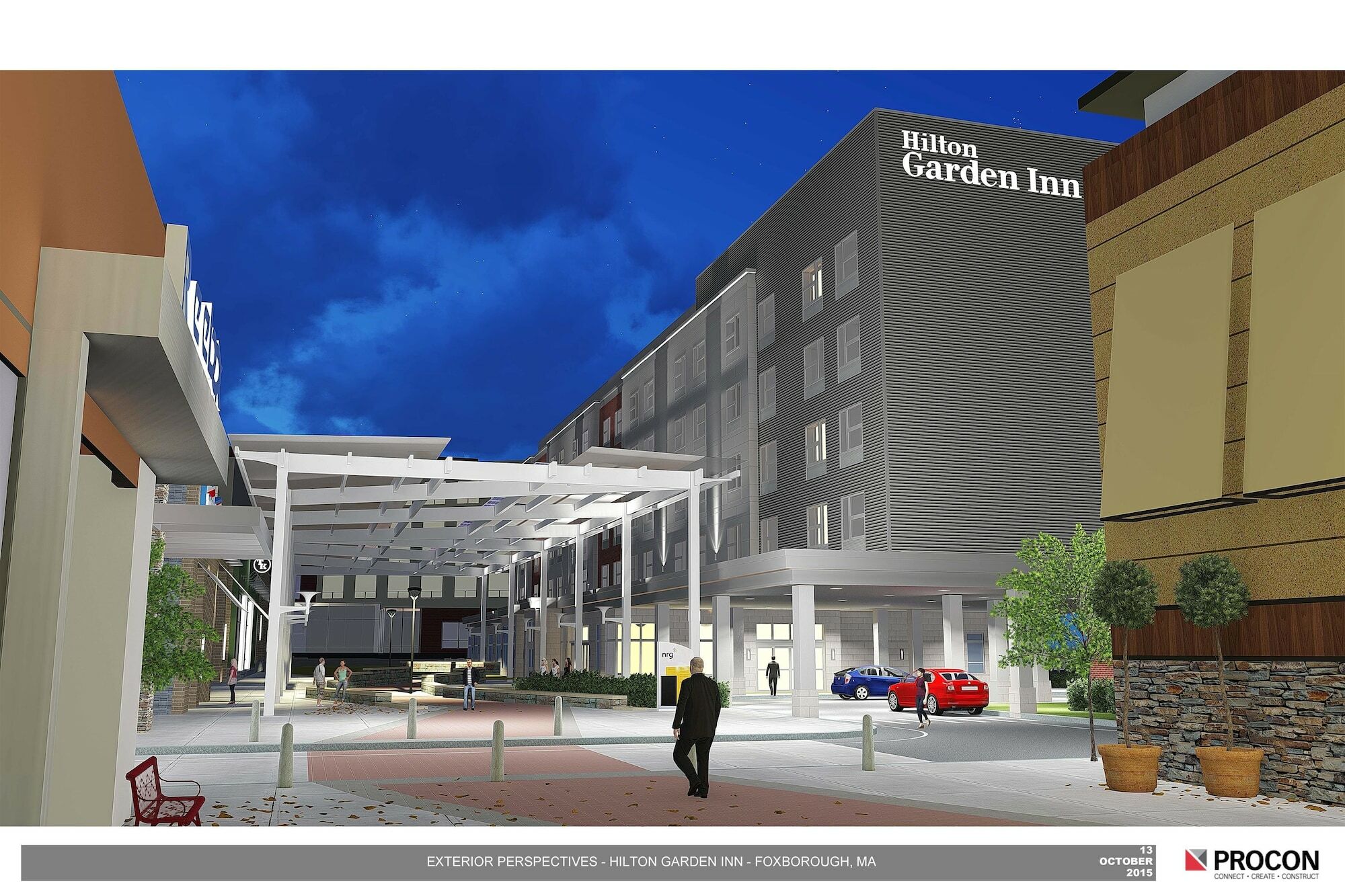 Hilton Garden Inn Foxborough Patriot Place Exterior foto